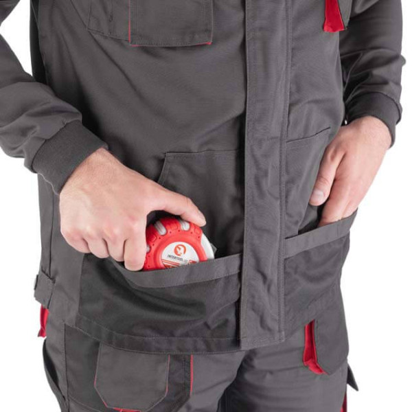 Куртка робоча, 80% поліестер / 20% бавовна, щільність 260 г/м², XL INTERTOOL SP-3004 Куртка робоча, 80% поліестер / 20% бавовна, щільність 260 г/м², XL INTERTOOL SP-3004