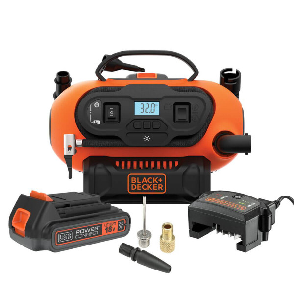 Компресор автомобільний акумуляторний BLACK+DECKER BDCINF18N Компресор автомобільний акумуляторний BLACK+DECKER BDCINF18N