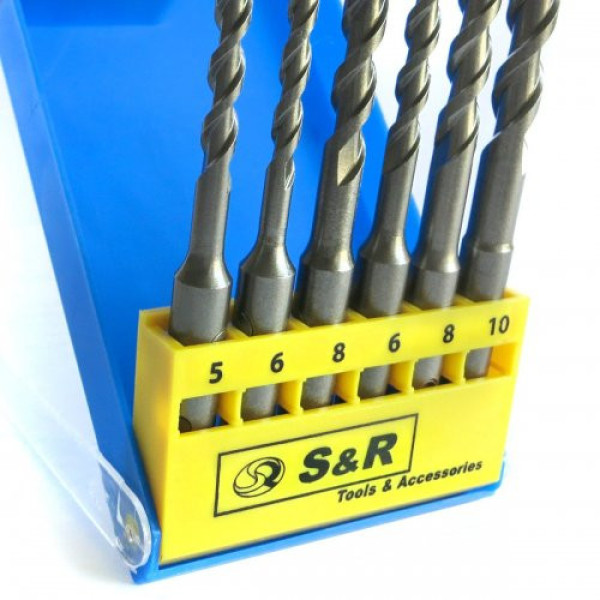 Набір бурів S & R Meister SDS-plus 6 шт. Набір бурів S & R Meister SDS-plus 6 шт.