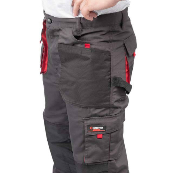Брюки робочі, 80% поліестер / 20% бавовна, щільність 260 г/м², S INTERTOOL SP-3011 Брюки робочі, 80% поліестер / 20% бавовна, щільність 260 г/м², S INTERTOOL SP-3011