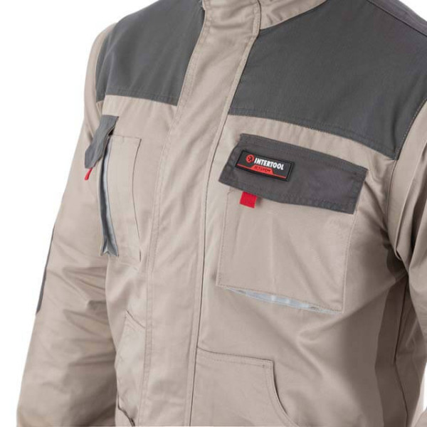 Куртка робоча 2 в 1, 100% бавовна, щільність 180 г/м², XXL INTERTOOL SP-3035 Куртка робоча 2 в 1, 100% бавовна, щільність 180 г/м², XXL INTERTOOL SP-3035