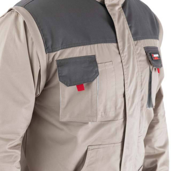 Куртка робоча 2 в 1, 100% бавовна, щільність 180 г/м², XXL INTERTOOL SP-3035 Куртка робоча 2 в 1, 100% бавовна, щільність 180 г/м², XXL INTERTOOL SP-3035