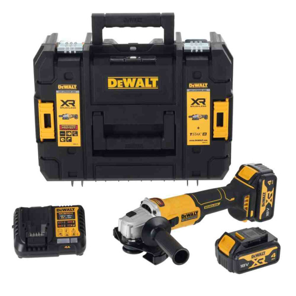 Шліфмашина кутова - болгарка акумуляторна безщіткова DeWALT DCG407M2T Шліфмашина кутова - болгарка акумуляторна безщіткова DeWALT DCG407M2T