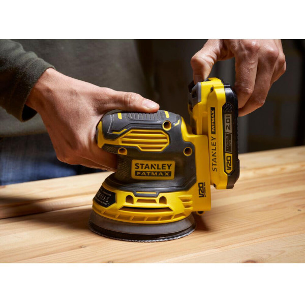 Шліфмашина ексцентрикова акумуляторна безщіткова STANLEY FATMAX SFMCW220D1S