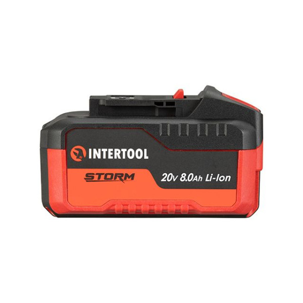 Акумулятор, 20 В, Li-Ion, 8,0 Аг, індикатор рівня заряду INTERTOOL WT-0343 Акумулятор, 20 В, Li-Ion, 8,0 Аг, індикатор рівня заряду INTERTOOL WT-0343
