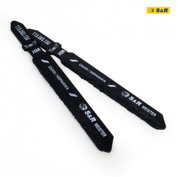 Полотно пиляльне S&R T130RIFF Meister для лобзика по склу та кераміці 2 шт Полотно пиляльне S&R T130RIFF Meister для лобзика по склу та кераміці 2 шт