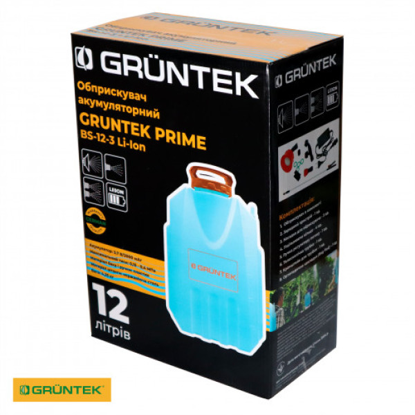 Опрыскиватель аккумуляторный GRUNTEK PRIME BS-12-3 Li-Ion 12 л Опрыскиватель аккумуляторный GRUNTEK PRIME BS-12-3 Li-Ion 12 л