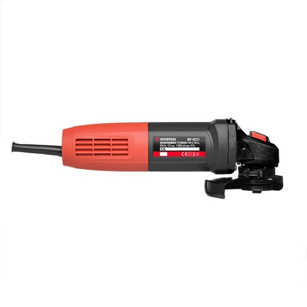 Шліфмашина кутова, 0,85 кВт, 11000 об/хв, диск 125 мм INTERTOOL WT-0221 Шліфмашина кутова, 0,85 кВт, 11000 об/хв, диск 125 мм INTERTOOL WT-0221