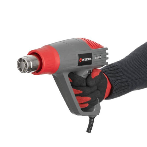 Фен технический, 2000 Вт, 60-600°С, 300-500 л/мин, 3 режима INTERTOOL DT-2420 Фен технический, 2000 Вт, 60-600°С, 300-500 л/мин, 3 режима INTERTOOL DT-2420