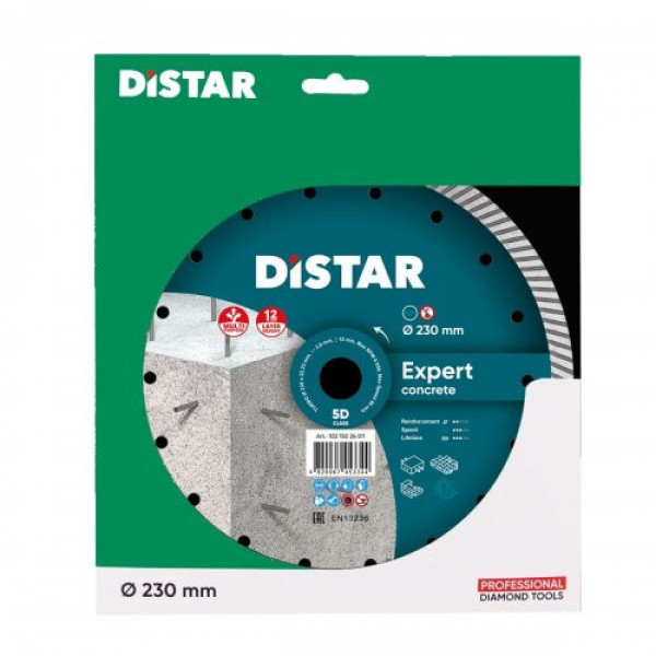 Круг алмазний відрізне Distar Turbo Expert 230 бетон 5D Круг алмазний відрізне Distar Turbo Expert 230 бетон 5D