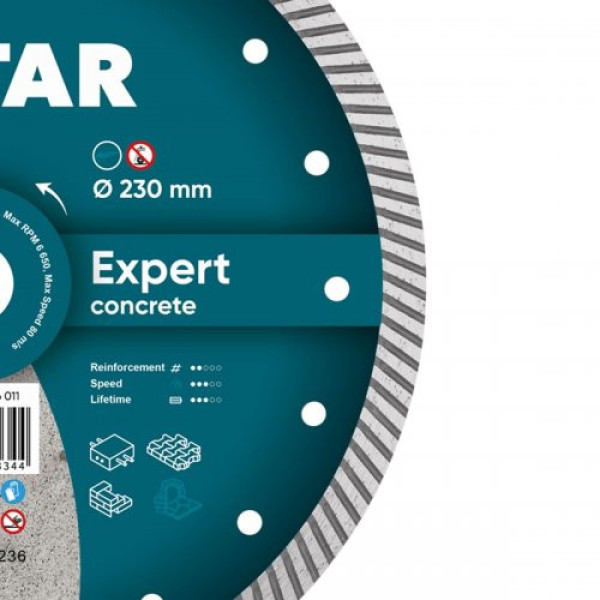 Круг алмазний відрізне Distar Turbo Expert 230 бетон 5D Круг алмазний відрізне Distar Turbo Expert 230 бетон 5D