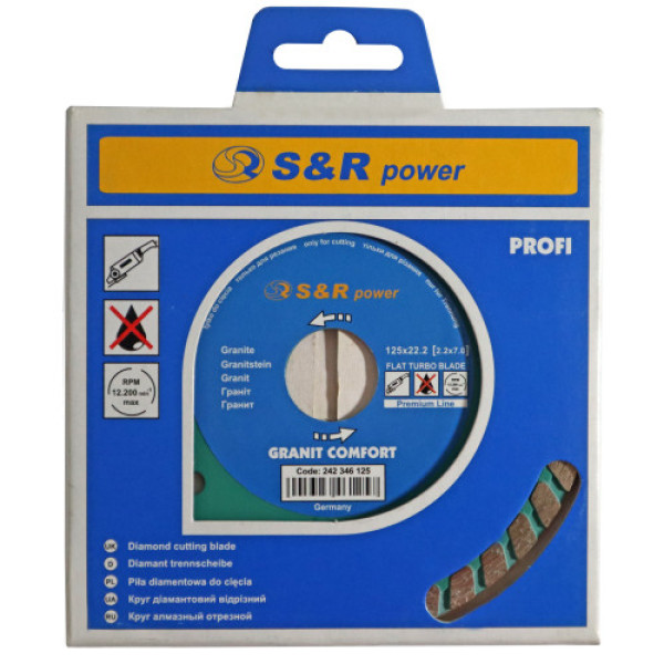 Диск відрізний S & R Turbo по граніту Premium 125 Диск відрізний S & R Turbo по граніту Premium 125