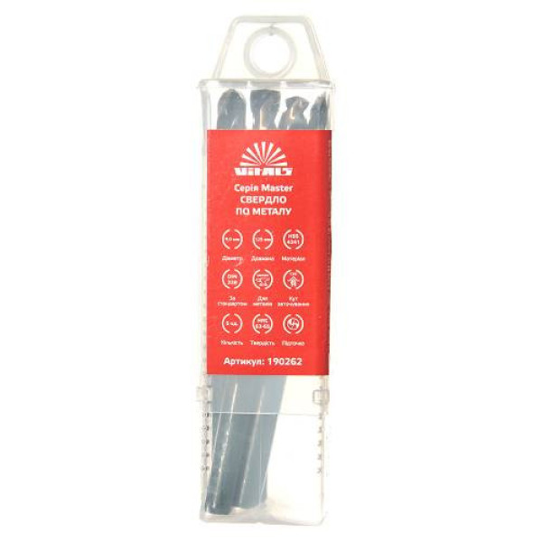 Свердло по металу HSS 4341 9.0 (5 од.) Vitals Master Свердло по металу HSS 4341 9.0 (5 од.) Vitals Master