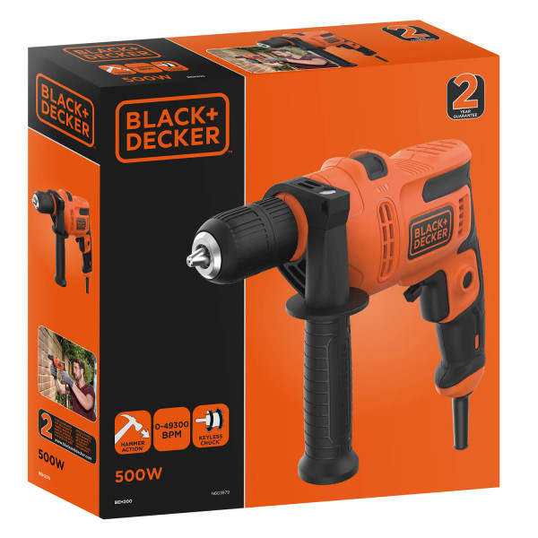 Дрель сетевая ударная BLACK+DECKER BEH200 сетевая ударная Дрель сетевая ударная BLACK+DECKER BEH200 сетевая ударная