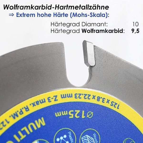 Диск пиляльний S&R MULTI CUT 125х22,2х3,8 мм