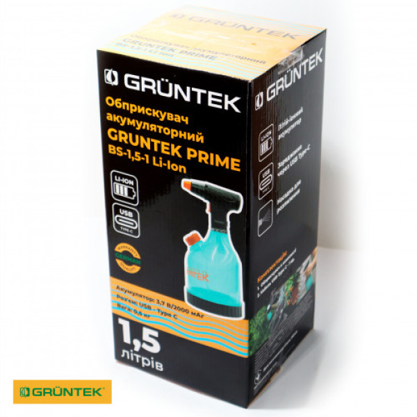 Обприскувач акумуляторний GRUNTEK PRIME BS-1,5-1 Li-Ion Обприскувач акумуляторний GRUNTEK PRIME BS-1,5-1 Li-Ion