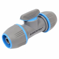 Адаптер із краном для шлангів GRUNTEK двосторонній 1/2"-5/8"-3/4"
