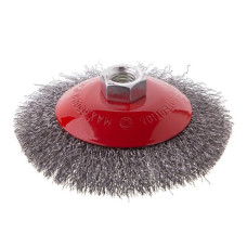 Щітка конусна, 115 мм, M14, кручений дріт, для КШМ, 12500 об/хв INTERTOOL BT-5115