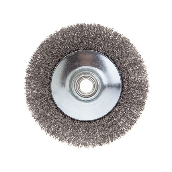 Щітка конусна, 115 мм, M14, кручений дріт, для КШМ, 12500 об/хв INTERTOOL BT-5115