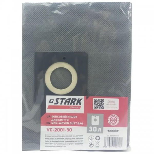 Мішок флісовий для пилососу STARK RL118A-30 30 л Мішок флісовий для пилососу STARK RL118A-30 30 л