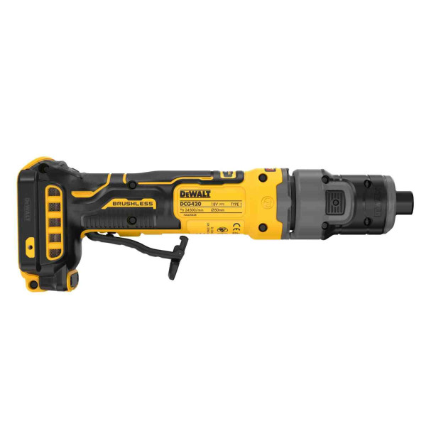 Прямошлифовальна машина акумуляторна безщіткова DeWALT DCG420N Прямошлифовальна машина акумуляторна безщіткова DeWALT DCG420N