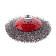 Щітка конусна, 125 мм, M14, кручений дріт, для КШМ, 6500 об/хв INTERTOOL BT-5125