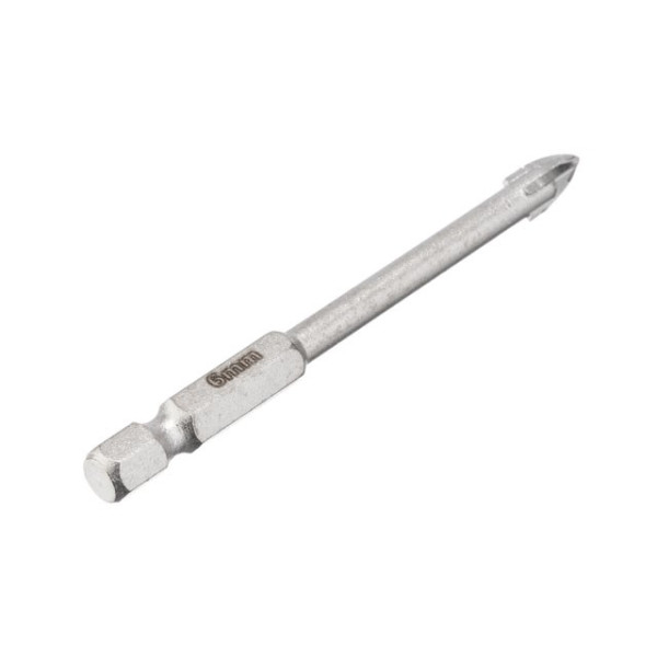 Свердло по склу та кераміці, 6 мм, HEX 1/4" INTERTOOL SD-0286