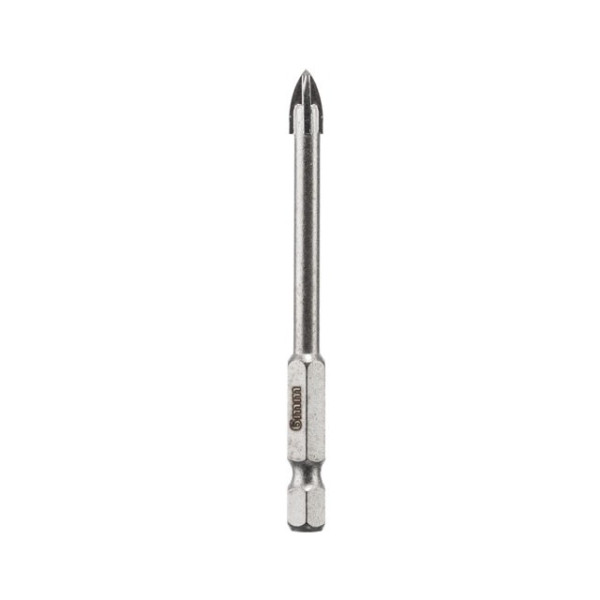 Свердло по склу та кераміці, 6 мм, HEX 1/4" INTERTOOL SD-0286