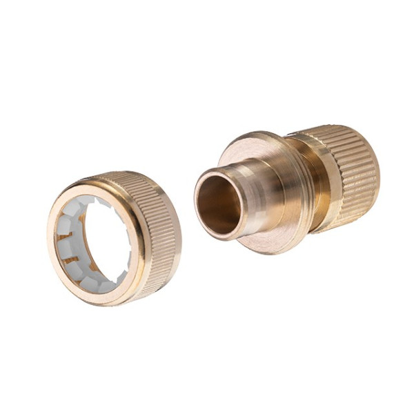 Конектор латунний з аквастопом 1/2" на шланг 3/4", STORM INTERTOOL GE-1217 Конектор латунний з аквастопом 1/2" на шланг 3/4", STORM INTERTOOL GE-1217