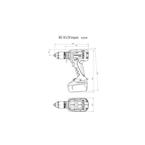 Акумуляторний дриль-шурупокрут Metabo BS 18 LTX IMPULS (602191840) - без акумулятора та зарядного пристрою Акумуляторний дриль-шурупокрут Metabo BS 18 LTX IMPULS (602191840) - без акумулятора та зарядного пристрою