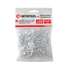 Заклепка алюмінієва, 4,8×8,0 мм, 50 шт. INTERTOOL RT-4808