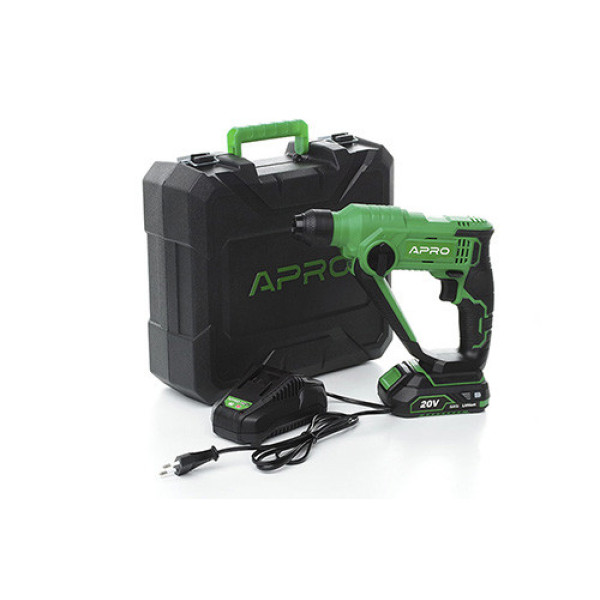 Перфоратор SDS+ APRO 1,5Дж, 2А, 20CH, 1 (АКБ, кейс) Перфоратор SDS+ APRO 1,5Дж, 2А, 20CH, 1 (АКБ, кейс)