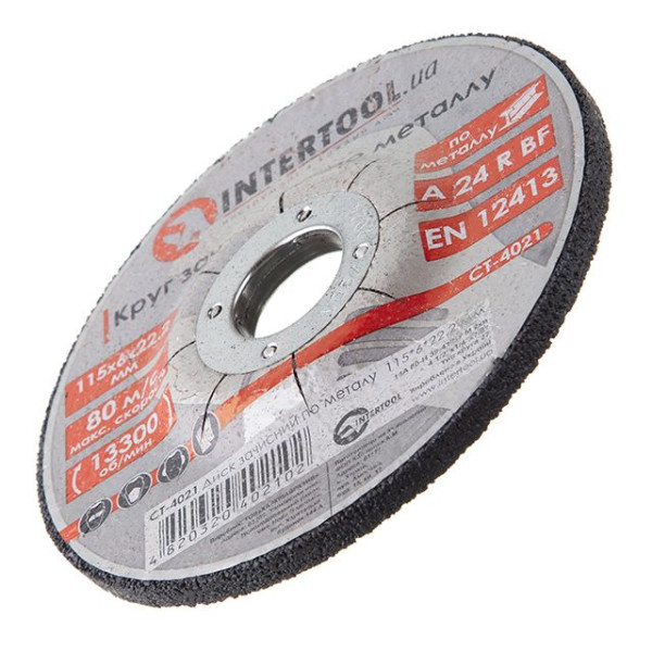 Диск зачистной по металлу 115*6*22.2 мм INTERTOOL CT-4021 Диск зачистной по металлу 115*6*22.2 мм INTERTOOL CT-4021