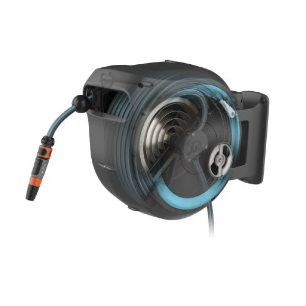 Котушка настінна Gardena RollUp L бірюзова + набір для поливу 30 м Котушка настінна Gardena RollUp L бірюзова + набір для поливу 30 м