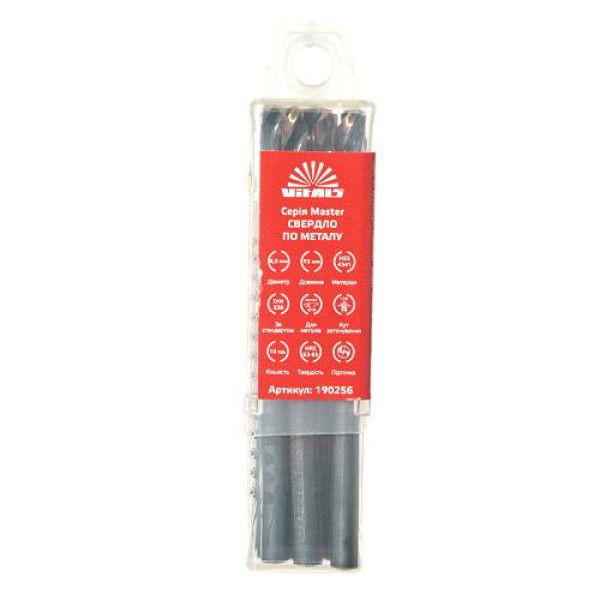 Свердло по металу HSS 4341 6.0 (10 од.) Vitals Master Свердло по металу HSS 4341 6.0 (10 од.) Vitals Master