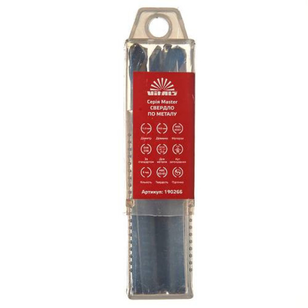 Свердло по металу HSS 4341 11.0 (5 од.) Vitals Master Свердло по металу HSS 4341 11.0 (5 од.) Vitals Master