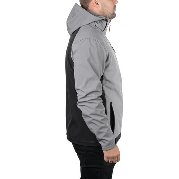 Куртка SOFTSHELL світло-сіро/чорна, з капюшоном, тришарова, стрейч 300 GSM 100D, водо-/вітрозахист, 96% поліестер / 4% еластан, 3 кишені, S INTERTOOL SP-3121 Куртка SOFTSHELL світло-сіро/чорна, з капюшоном, тришарова, стрейч 300 GSM 100D, водо-/вітрозахист, 96% поліестер / 4% еластан, 3 кишені, S INTERTOOL SP-3121