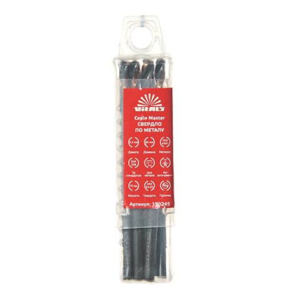 Свердло по металу HSS 4341 3.2 (10 од.) Vitals Master Свердло по металу HSS 4341 3.2 (10 од.) Vitals Master