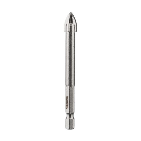 Свердло по склу та кераміці, 10 мм, HEX 1/4" INTERTOOL SD-0290 Свердло по склу та кераміці, 10 мм, HEX 1/4" INTERTOOL SD-0290