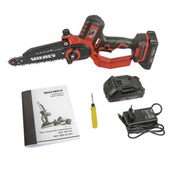Пила ланцюгова акумуляторна Vitals AKZ 1820-2n Kit+ Пила ланцюгова акумуляторна Vitals AKZ 1820-2n Kit+