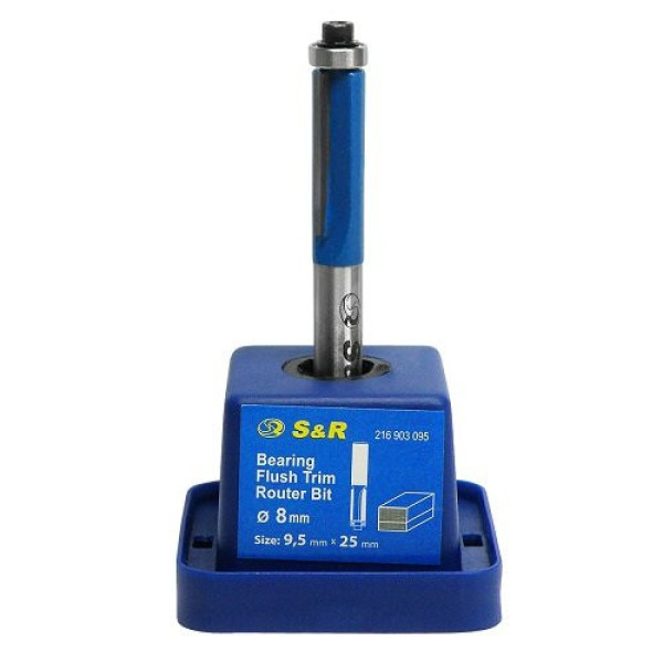 Фреза кромочная S & R 9,5х25 мм пряма з підшипником Фреза кромочная S & R 9,5х25 мм пряма з підшипником