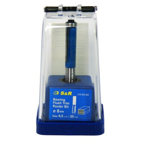 Фреза кромочная S & R 9,5х25 мм пряма з підшипником Фреза кромочная S & R 9,5х25 мм пряма з підшипником