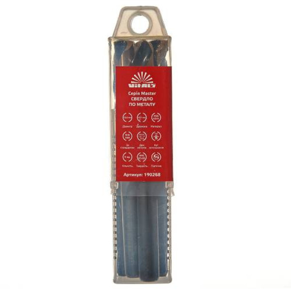 Свердло по металу HSS 4341 13.0 (5 од.) Vitals Master Свердло по металу HSS 4341 13.0 (5 од.) Vitals Master