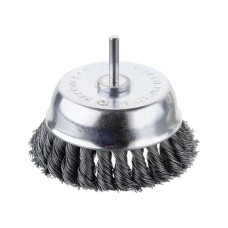 Щітка чашкова, 100 мм, 1/4", пучки крученого дроту, для дриля, 4500 об/хв INTERTOOL BT-3100