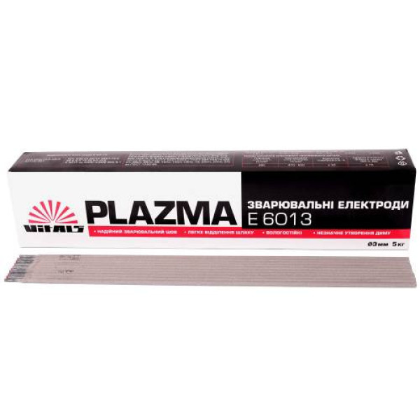 Електроди зварювальні Vitals Plazma E6013, d 3 мм, 5 кг Електроди зварювальні Vitals Plazma E6013, d 3 мм, 5 кг