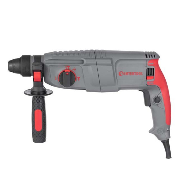 Перфоратор, 0,85 кВт, 3,2 Дж, 0-900 об/хв, 0-4400 уд/хв, 3 режими, SDS plus INTERTOOL DT-0180 Перфоратор, 0,85 кВт, 3,2 Дж, 0-900 об/хв, 0-4400 уд/хв, 3 режими, SDS plus INTERTOOL DT-0180