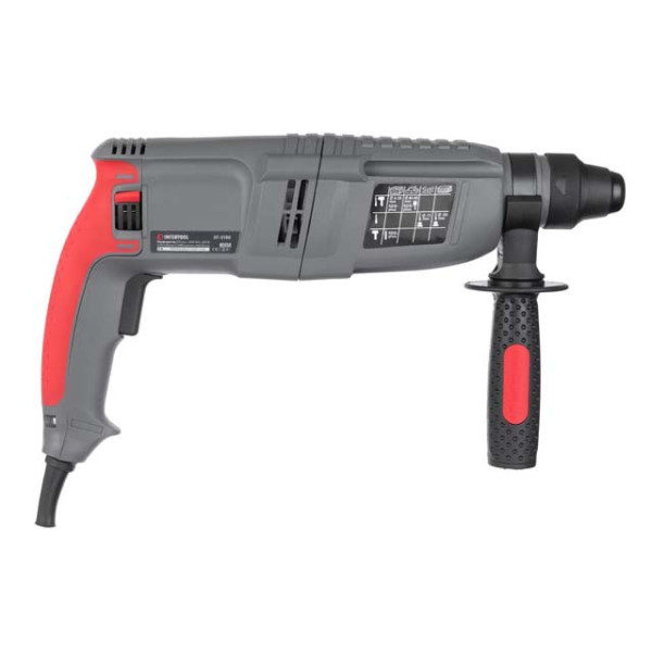 Перфоратор, 0,85 кВт, 3,2 Дж, 0-900 об/хв, 0-4400 уд/хв, 3 режими, SDS plus INTERTOOL DT-0180 Перфоратор, 0,85 кВт, 3,2 Дж, 0-900 об/хв, 0-4400 уд/хв, 3 режими, SDS plus INTERTOOL DT-0180